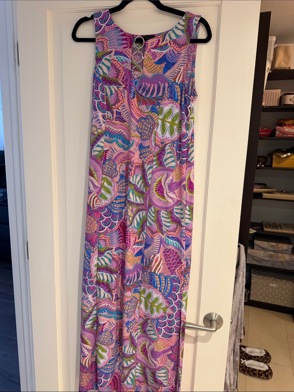 MSK Lavender Pink Multicolor Printed Maxi Skirt